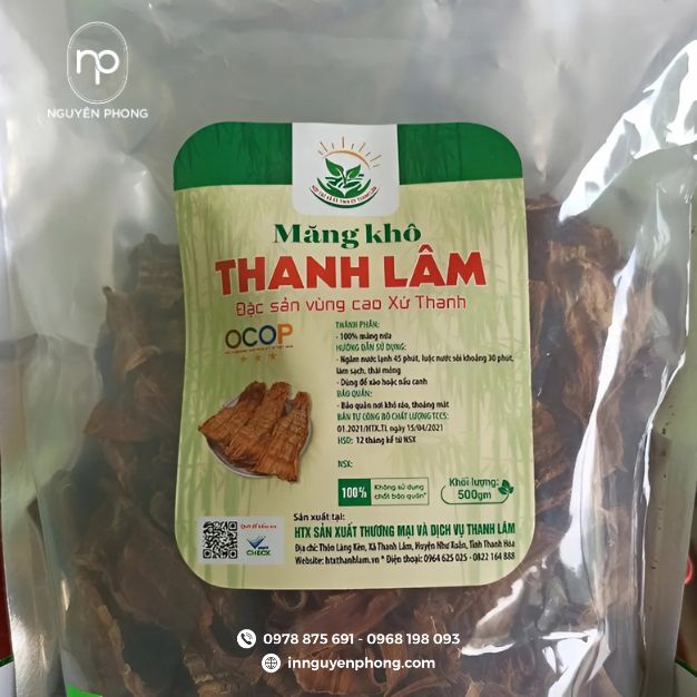 in tem nhãn măng khô bằng chất decal giấy